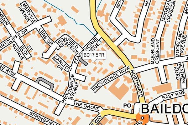 BD17 5PR map - OS OpenMap – Local (Ordnance Survey)