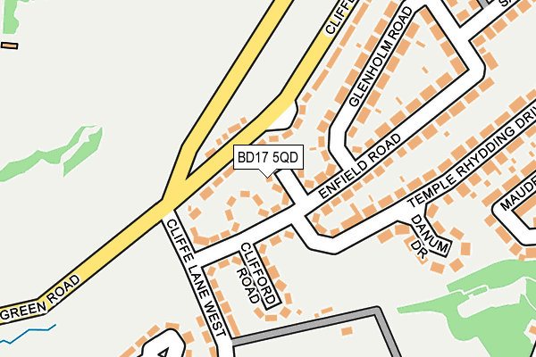 BD17 5QD map - OS OpenMap – Local (Ordnance Survey)