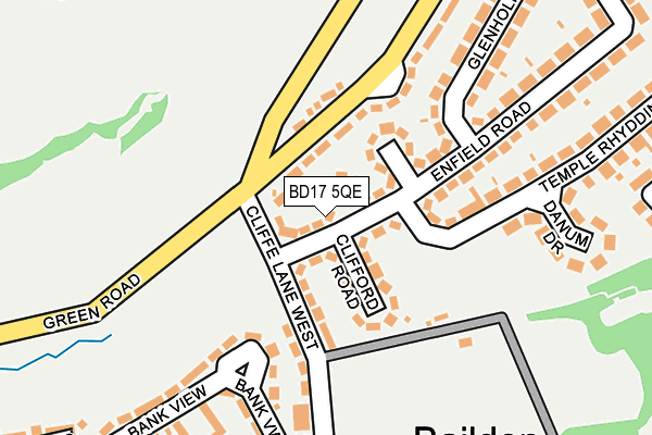 BD17 5QE map - OS OpenMap – Local (Ordnance Survey)