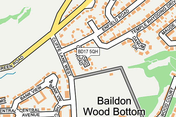 BD17 5QH map - OS OpenMap – Local (Ordnance Survey)