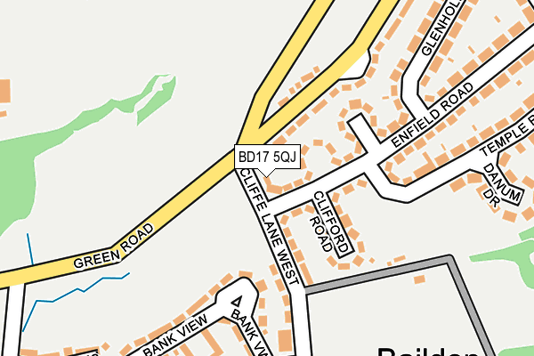 BD17 5QJ map - OS OpenMap – Local (Ordnance Survey)