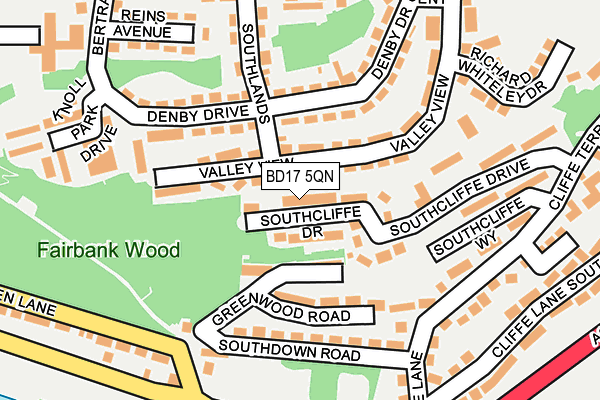 BD17 5QN map - OS OpenMap – Local (Ordnance Survey)