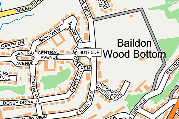 BD17 5QP map - OS OpenMap – Local (Ordnance Survey)