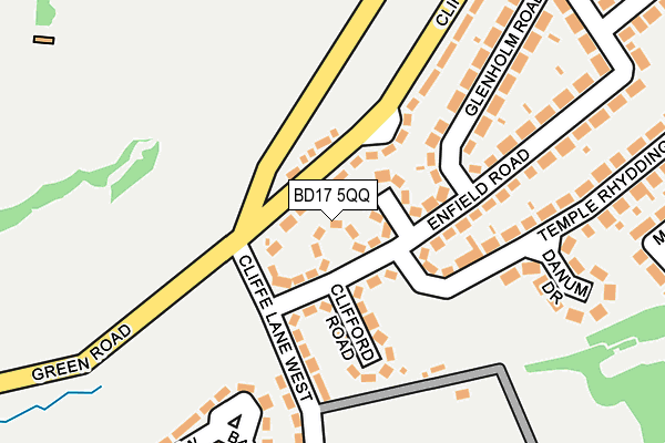 BD17 5QQ map - OS OpenMap – Local (Ordnance Survey)