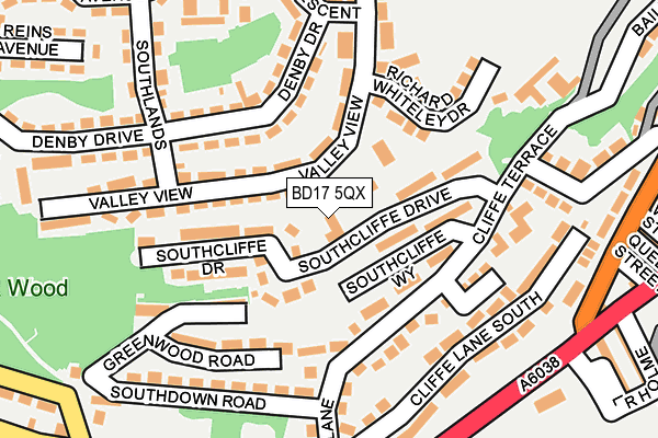 BD17 5QX map - OS OpenMap – Local (Ordnance Survey)