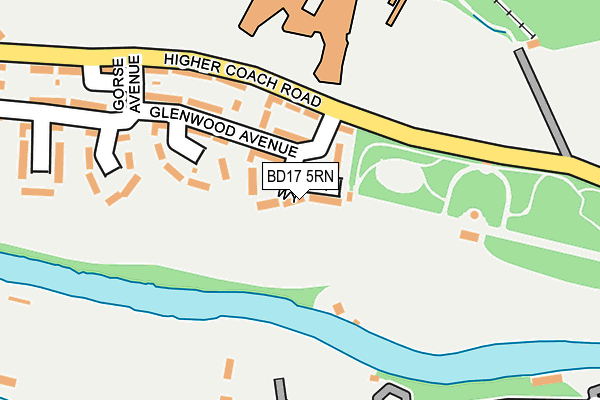 BD17 5RN map - OS OpenMap – Local (Ordnance Survey)