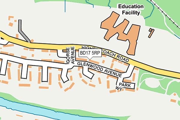 BD17 5RP map - OS OpenMap – Local (Ordnance Survey)