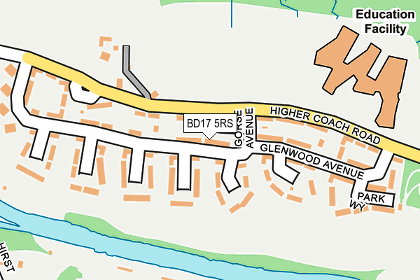 BD17 5RS map - OS OpenMap – Local (Ordnance Survey)