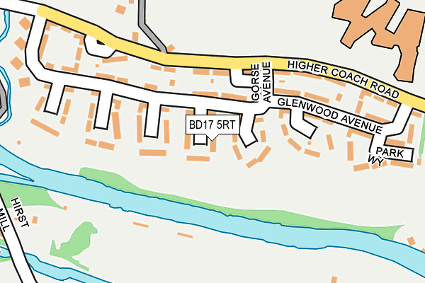 BD17 5RT map - OS OpenMap – Local (Ordnance Survey)