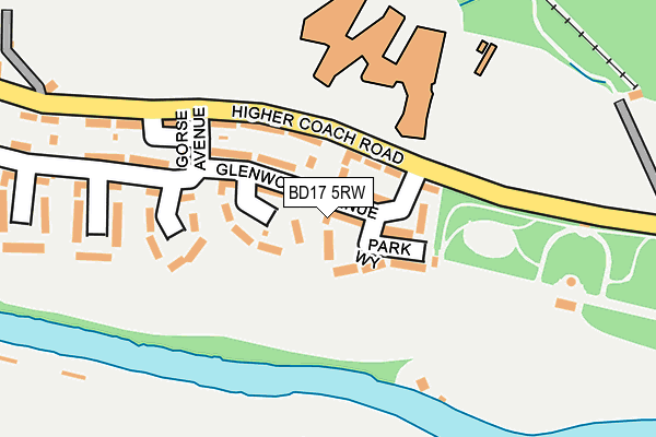 BD17 5RW map - OS OpenMap – Local (Ordnance Survey)