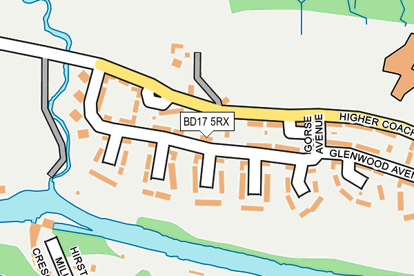 BD17 5RX map - OS OpenMap – Local (Ordnance Survey)