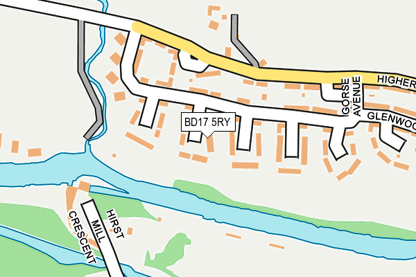 BD17 5RY map - OS OpenMap – Local (Ordnance Survey)