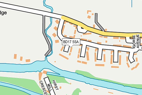 BD17 5SA map - OS OpenMap – Local (Ordnance Survey)