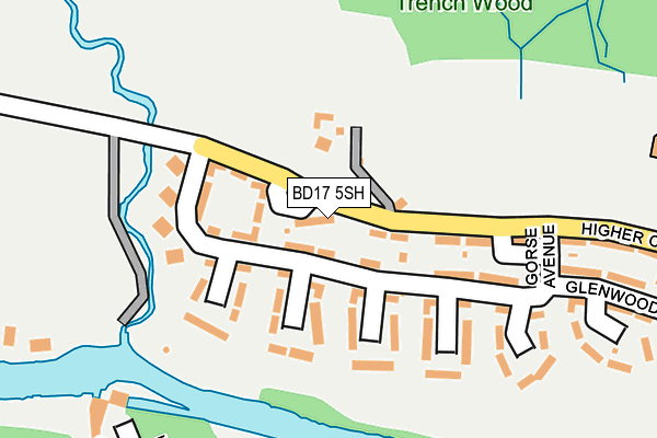 BD17 5SH map - OS OpenMap – Local (Ordnance Survey)