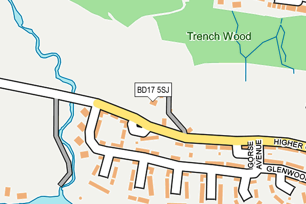 BD17 5SJ map - OS OpenMap – Local (Ordnance Survey)