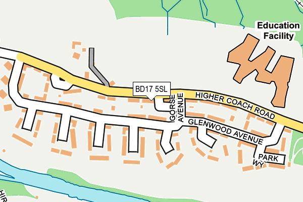 BD17 5SL map - OS OpenMap – Local (Ordnance Survey)