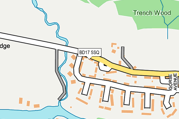 BD17 5SQ map - OS OpenMap – Local (Ordnance Survey)