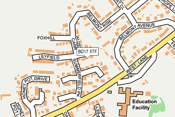 BD17 5TF map - OS OpenMap – Local (Ordnance Survey)