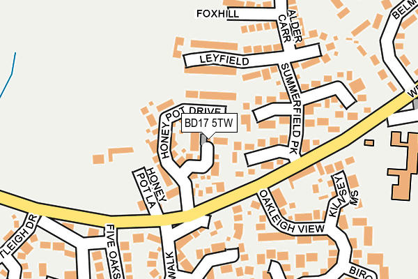 BD17 5TW map - OS OpenMap – Local (Ordnance Survey)