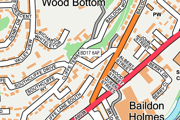 BD17 6AF map - OS OpenMap – Local (Ordnance Survey)