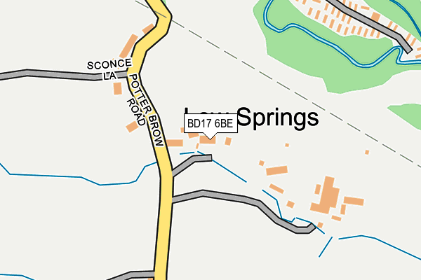 BD17 6BE map - OS OpenMap – Local (Ordnance Survey)