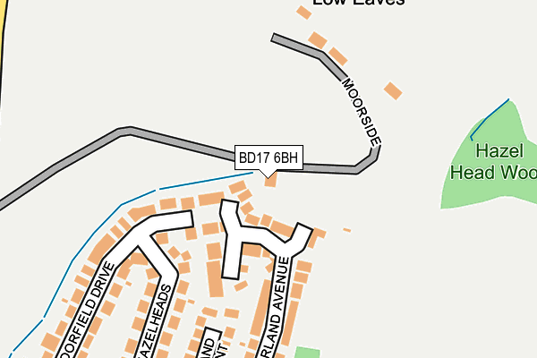 BD17 6BH map - OS OpenMap – Local (Ordnance Survey)