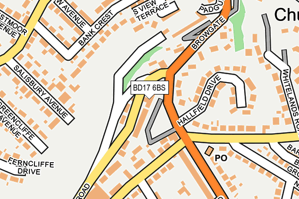 BD17 6BS map - OS OpenMap – Local (Ordnance Survey)