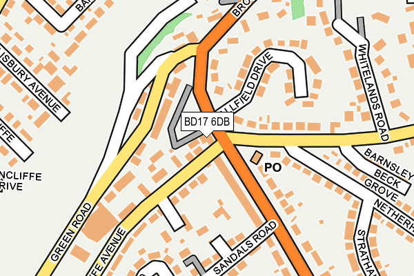 BD17 6DB map - OS OpenMap – Local (Ordnance Survey)
