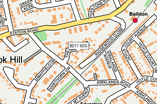 BD17 6DG map - OS OpenMap – Local (Ordnance Survey)