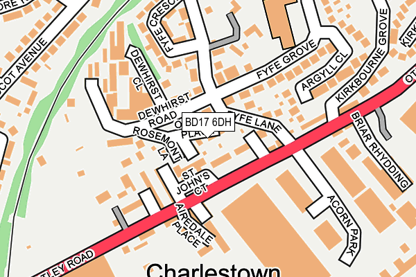 BD17 6DH map - OS OpenMap – Local (Ordnance Survey)