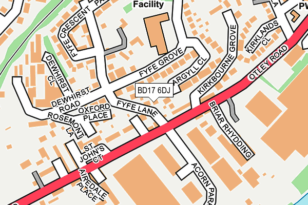 BD17 6DJ map - OS OpenMap – Local (Ordnance Survey)