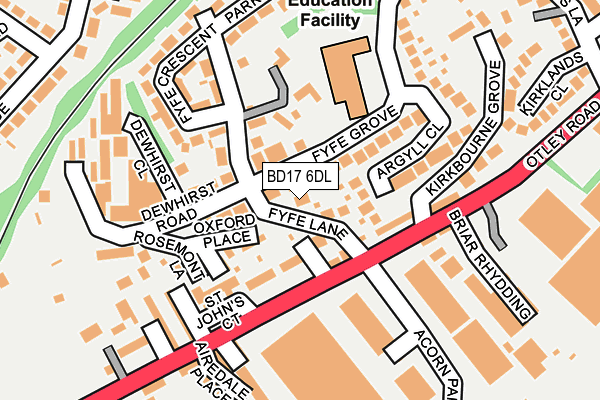 BD17 6DL map - OS OpenMap – Local (Ordnance Survey)