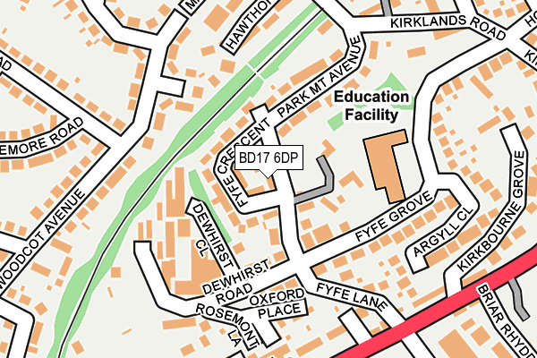 BD17 6DP map - OS OpenMap – Local (Ordnance Survey)