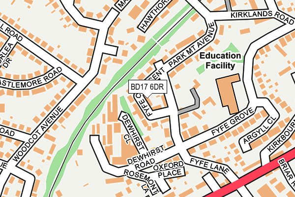 BD17 6DR map - OS OpenMap – Local (Ordnance Survey)