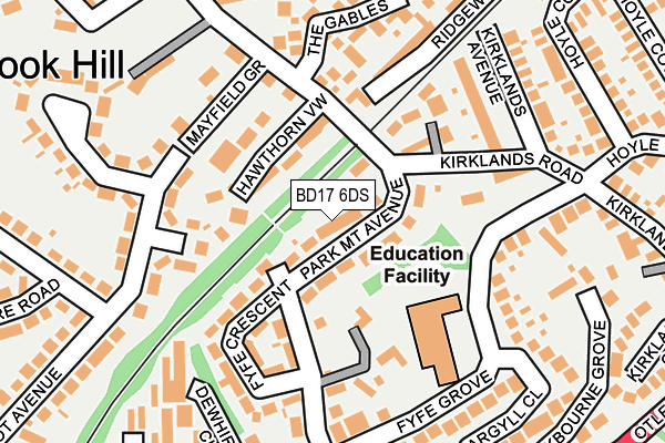 BD17 6DS map - OS OpenMap – Local (Ordnance Survey)