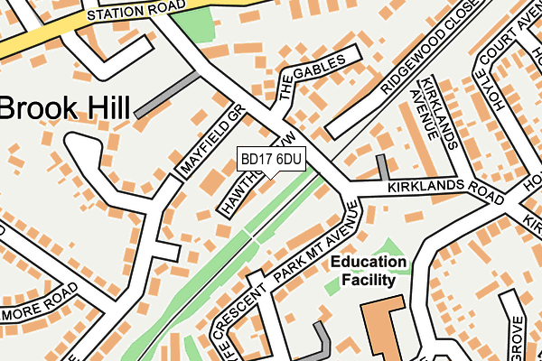 BD17 6DU map - OS OpenMap – Local (Ordnance Survey)