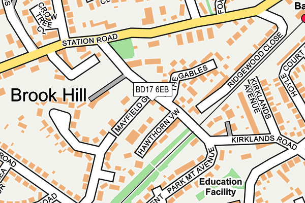 BD17 6EB map - OS OpenMap – Local (Ordnance Survey)