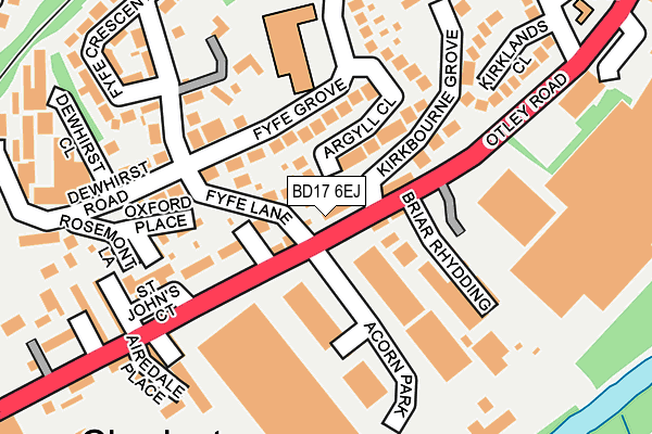 BD17 6EJ map - OS OpenMap – Local (Ordnance Survey)