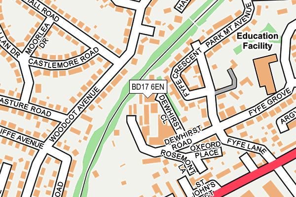 BD17 6EN map - OS OpenMap – Local (Ordnance Survey)