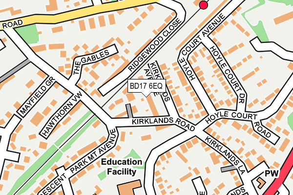 BD17 6EQ map - OS OpenMap – Local (Ordnance Survey)