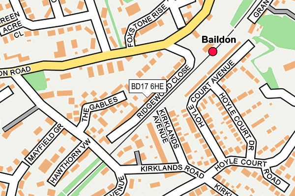 BD17 6HE map - OS OpenMap – Local (Ordnance Survey)