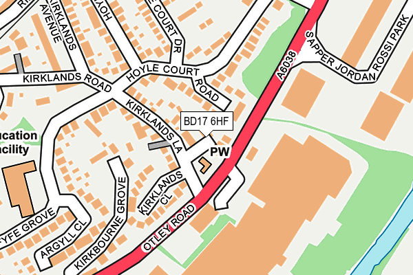 BD17 6HF map - OS OpenMap – Local (Ordnance Survey)