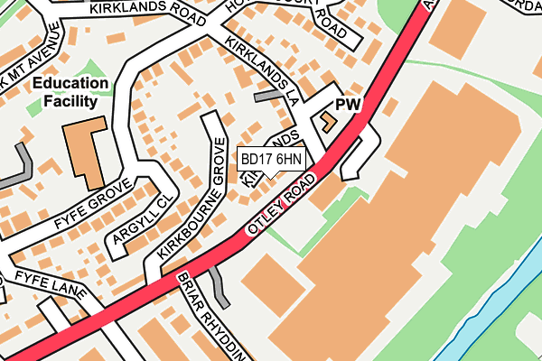 BD17 6HN map - OS OpenMap – Local (Ordnance Survey)