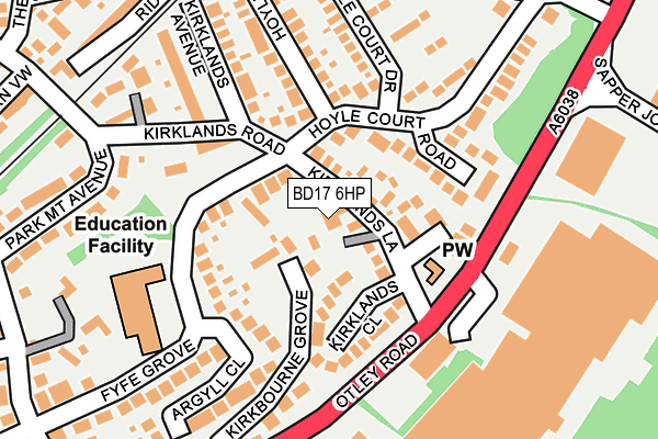 BD17 6HP map - OS OpenMap – Local (Ordnance Survey)