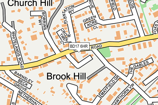 BD17 6HR map - OS OpenMap – Local (Ordnance Survey)