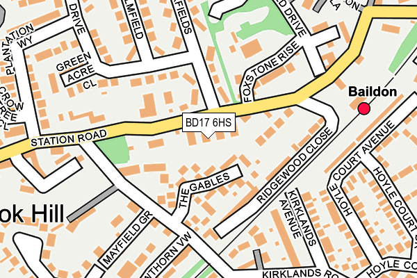 BD17 6HS map - OS OpenMap – Local (Ordnance Survey)