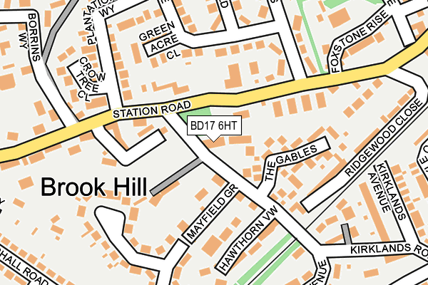 BD17 6HT map - OS OpenMap – Local (Ordnance Survey)