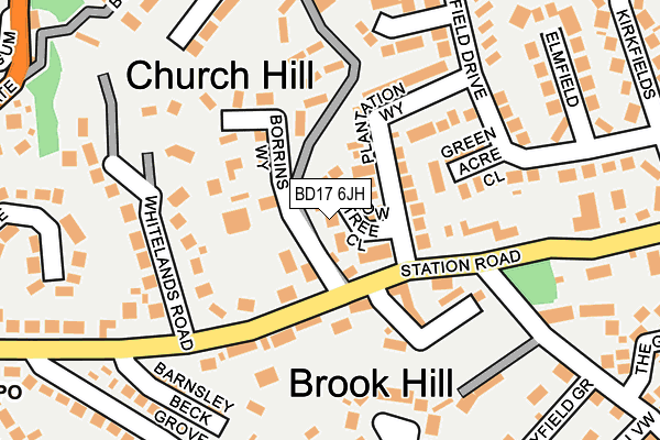 BD17 6JH map - OS OpenMap – Local (Ordnance Survey)