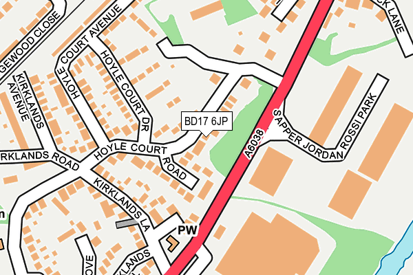 BD17 6JP map - OS OpenMap – Local (Ordnance Survey)