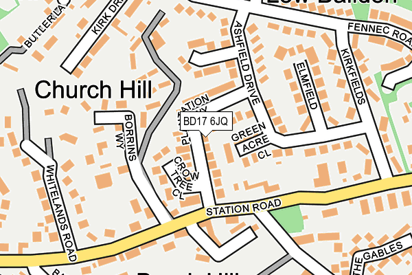 BD17 6JQ map - OS OpenMap – Local (Ordnance Survey)